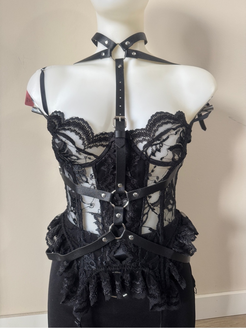 Black Strap Body Harness Plus Size